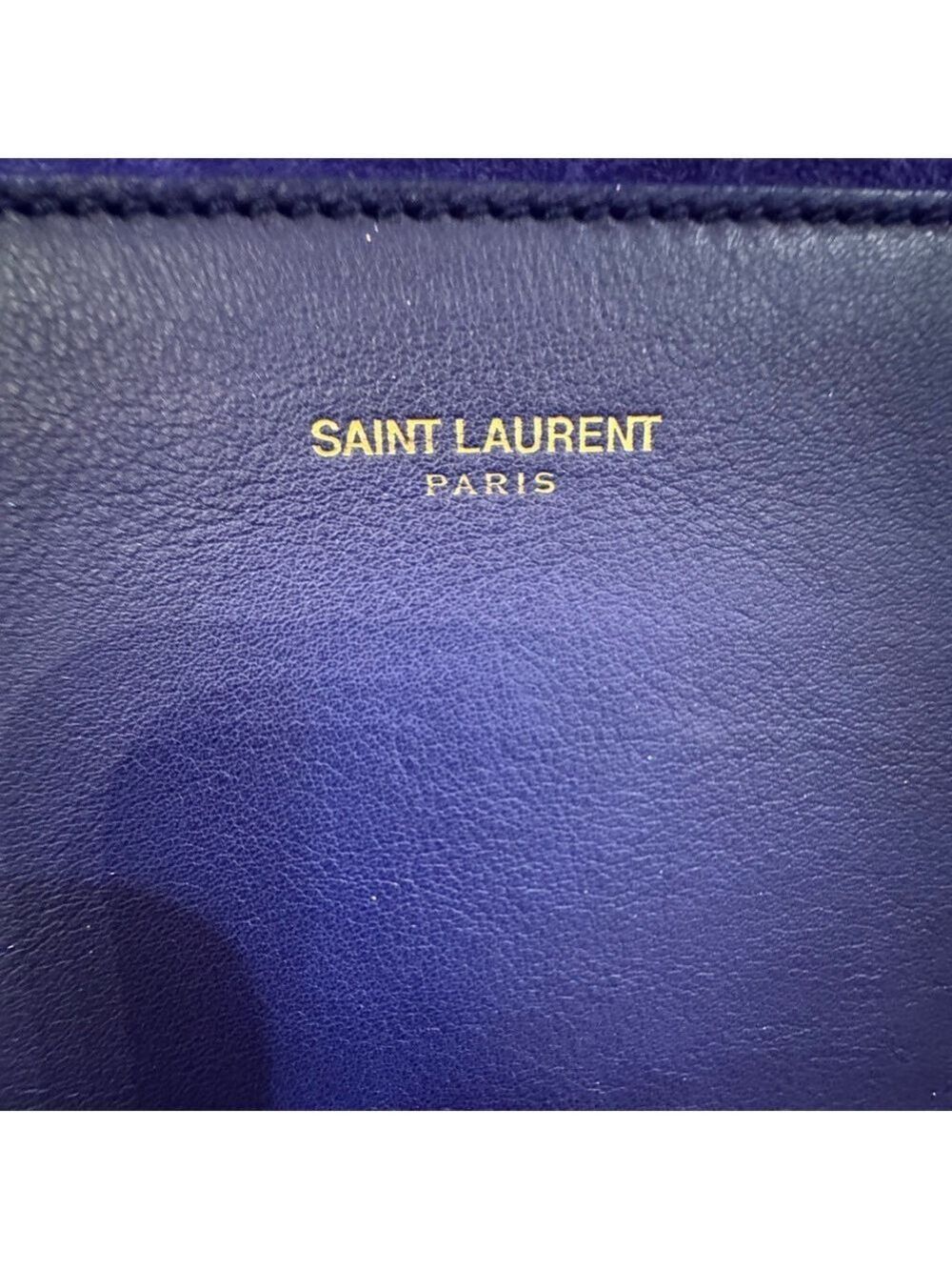 Saint Laurent - Classic Y Ligne Clutch Blue Leather - EUC - Picture 6 of 10